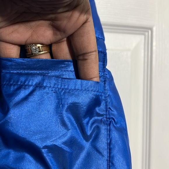 Justice Puffer Jacket -  Girls 20+- Cotton - Front Zip Blue. HOOD IS MISSING. - Picture 9 of 11